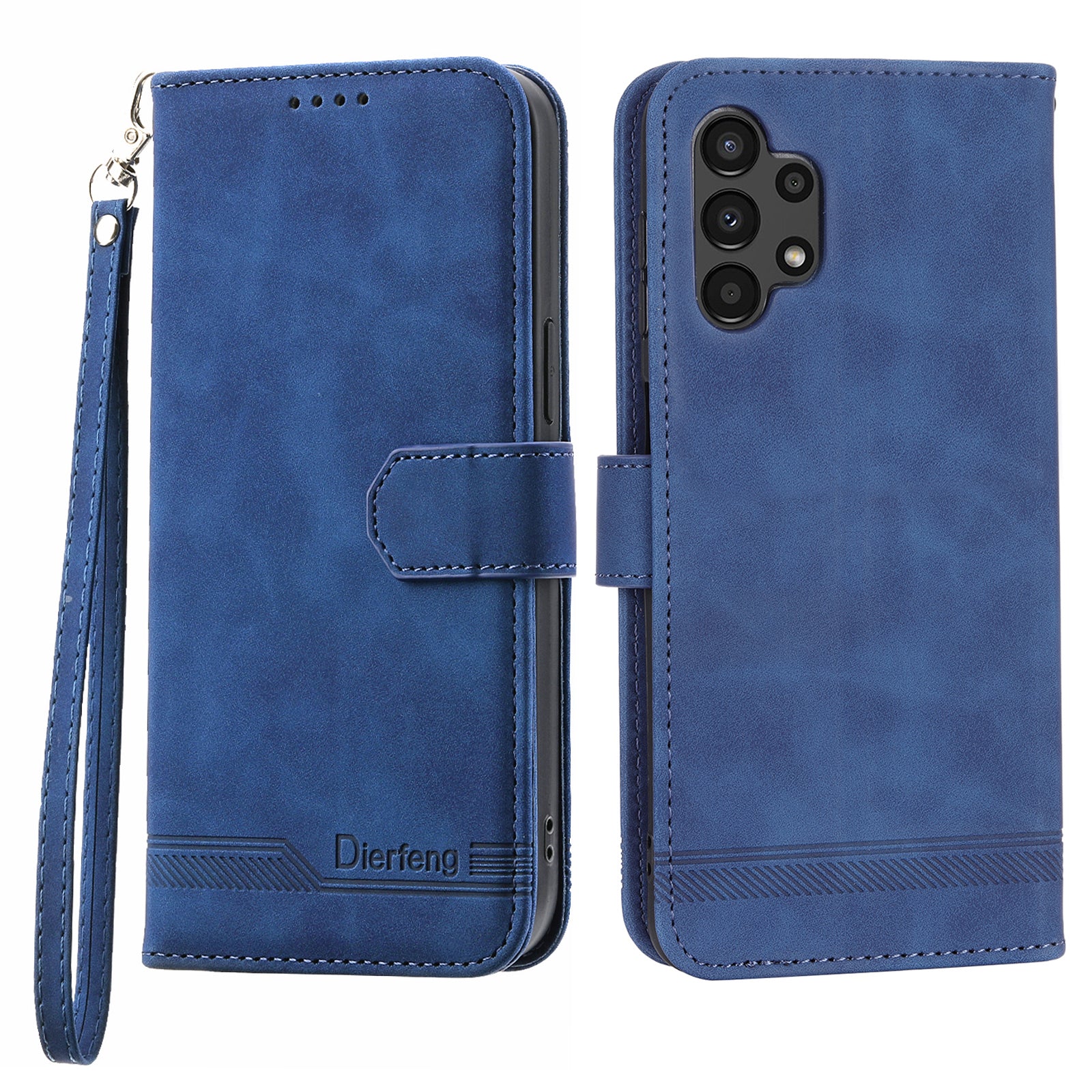DIERFENG DF-03 Wallet Phone Case for Samsung Galaxy A13 4G 5G Stand PU Leather Lines Imprinted Phone Cover DIERFENG DF-03 Wallet Phone Case for Samsung Galaxy A13 4G 5G Stand PU Leather Lines Imprinted Phone Cover